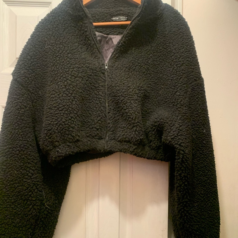 SHEIN Black Teddy Jacket